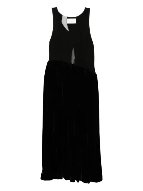 Quetsche semi-sheer panelled dress Black QAW23D2