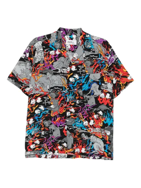 Kidill all-over graphic print shirt Grey KL808