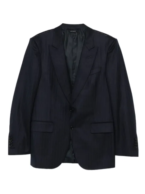 TOM FORD pinstripe two-button blazer Blue JLMP01W0103