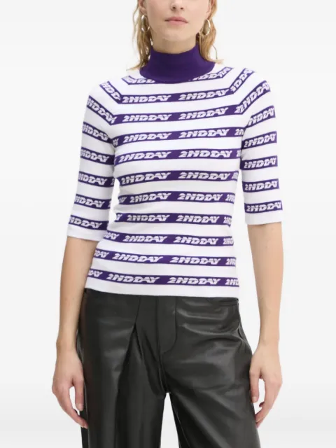 Day Birger Et Mikkelsen striped roll-neck knitwear White 2245345404