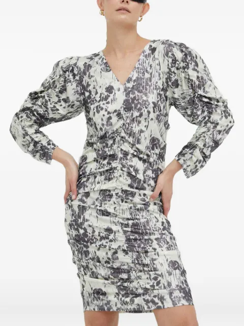 Day Birger Et Mikkelsen ruched long-sleeve dress White 2232126254