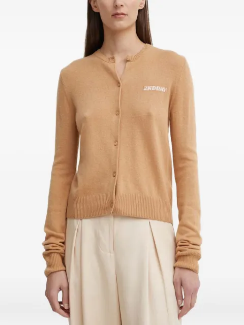 Day Birger Et Mikkelsen logo-intarsia cardigan Brown 2000341408