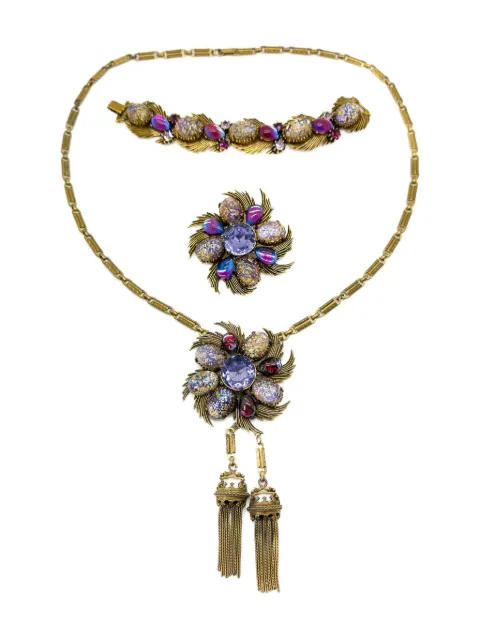 Jennifer Gibson Jewellery Florenza 1960s Dragons Breath necklace set Gold JGJFLORENZSET