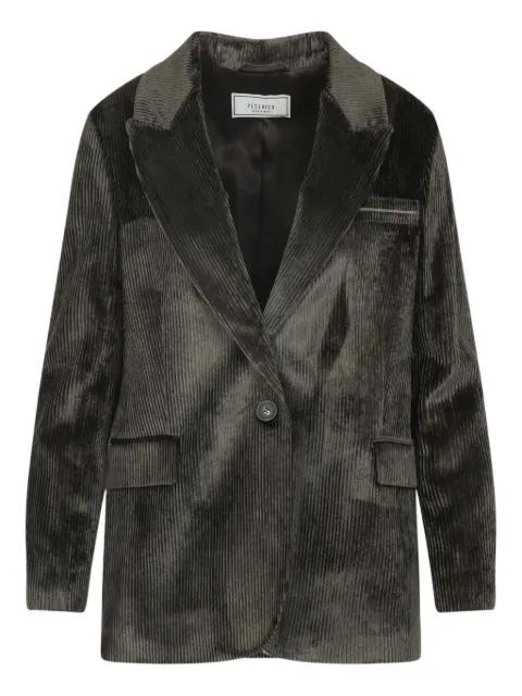 Peserico textured single-breasted blazer Brown S0170401597