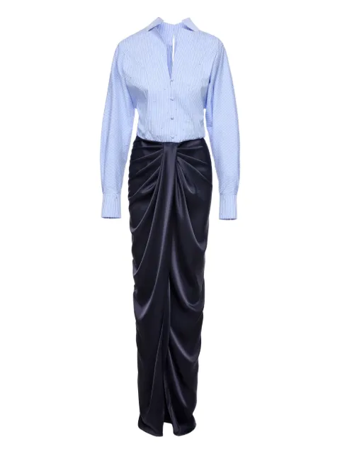 V:PM ATELIER Corynna draped maxi dress Blue CORVPMATL