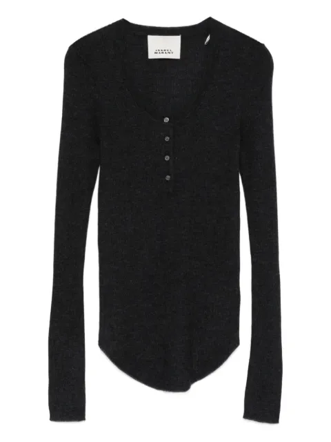 ISABEL MARANT Idite button-front top Grey PU0749FAC3L10I