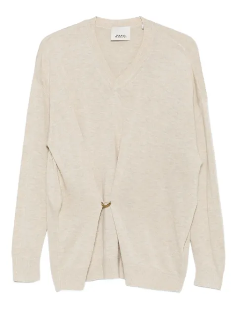 ISABEL MARANT Chiraz V-neck ring-detail sweater Neutrals PU0717FAB1L05I