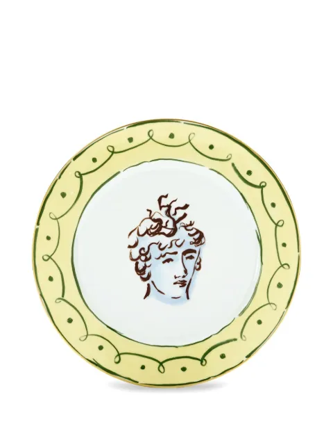 GINORI 1735 human-portrait plate Yellow 004RG00FPT110010280G00135000