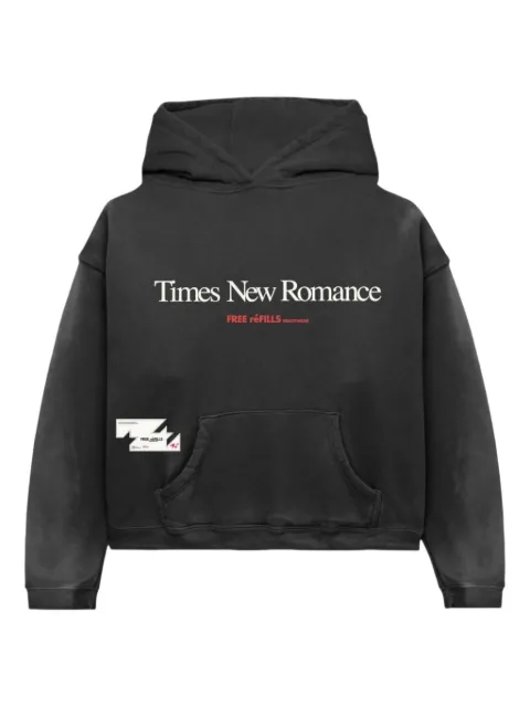 Free Refills Romance print hoodie Black FRC316