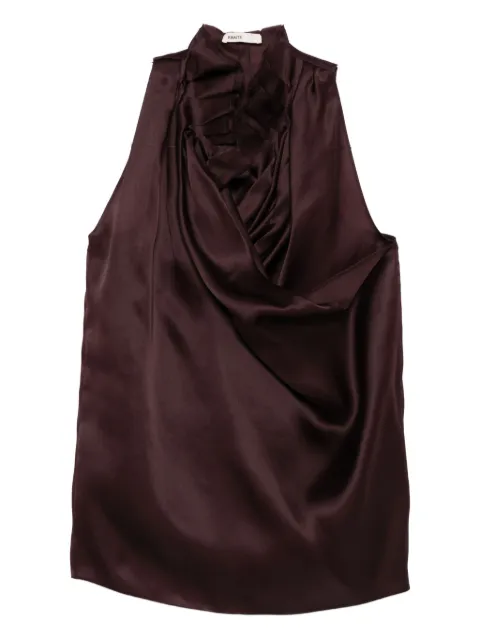 KHAITE Meegan draped top Brown 24233002