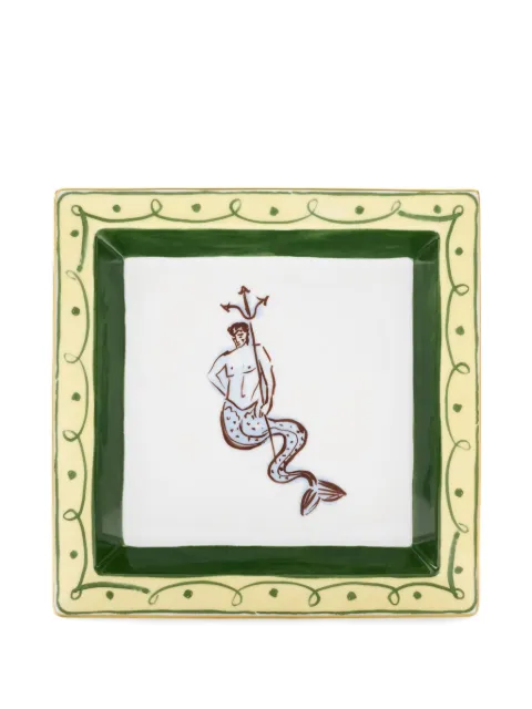 GINORI 1735 printed gold-trim tray Yellow 017RG02FG6836LX0245G00135000