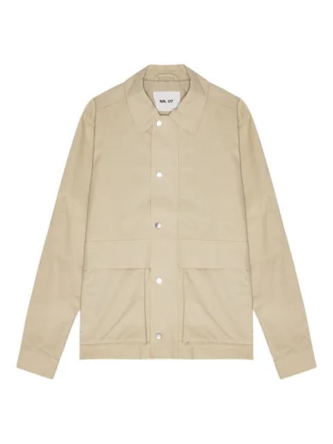 NN07 Paulo press-stud overshirt Neutrals 2548446008