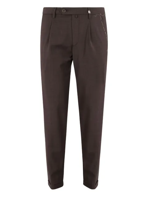 Myths pleated-front trousers Brown 25WM19L106097