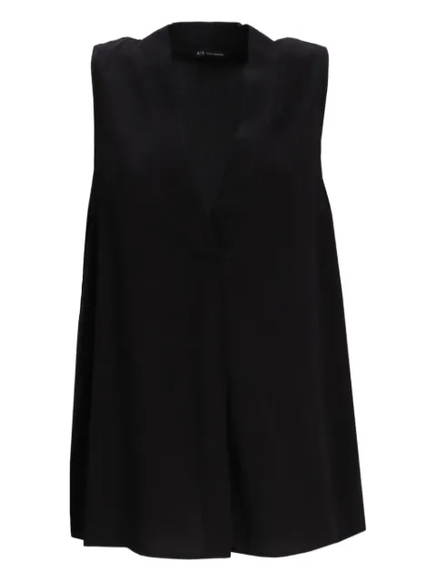 Armani Exchange V-neck sleeveless top Black XW001020AF16132
