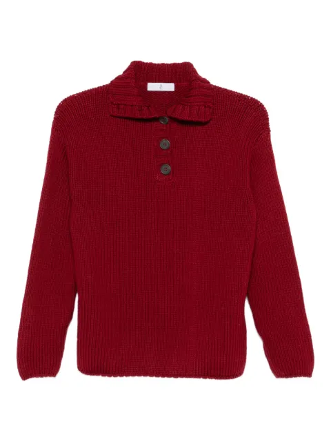 Why Ci button-down sweater Red 0501