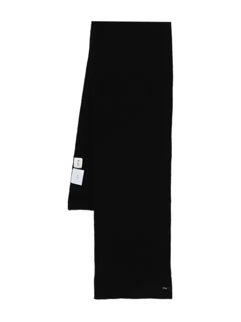 Arte Antwerp ribbed-kint scarf Black AW25179AC