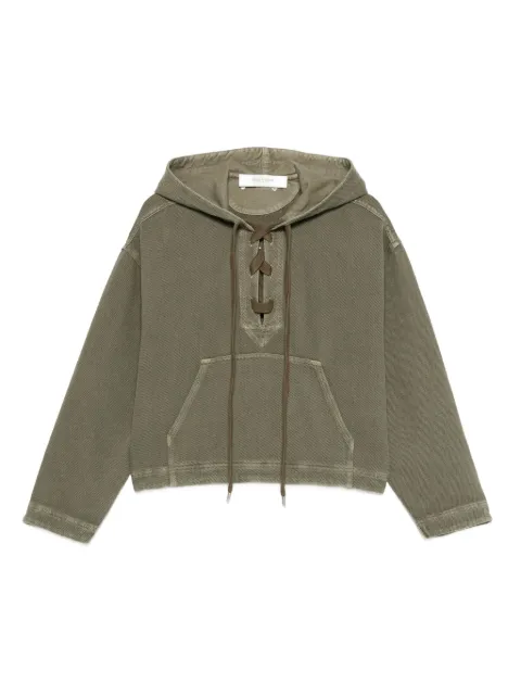 Golden Goose lace-up hoodie Green GWP02341P00207935548