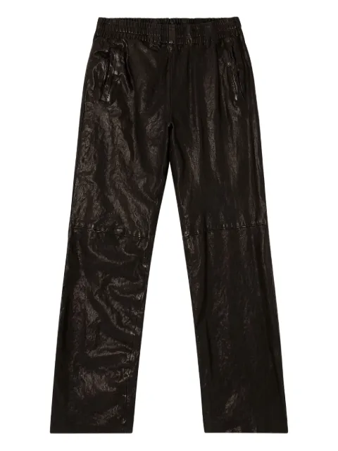 Diesel P-Bru leather trousers Black A211710SLCW