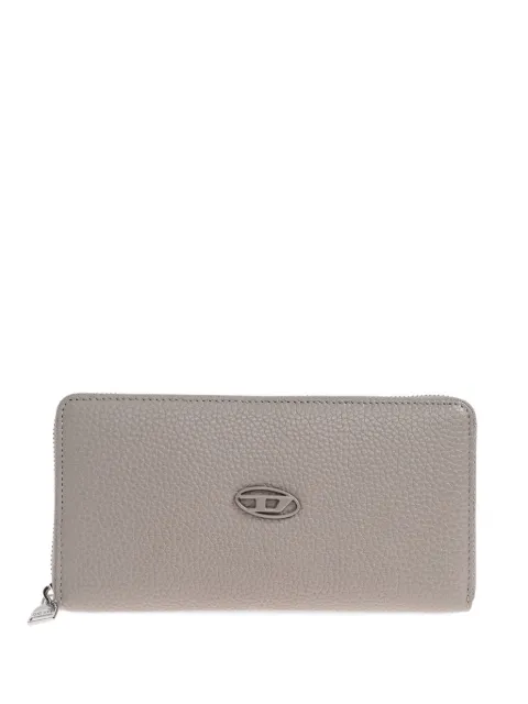 Diesel zip-around logo-plaque wallet Grey X09015P0685