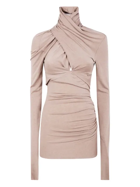 ENTIRE STUDIOS cross-neck draped top Neutrals ESWW258024PS
