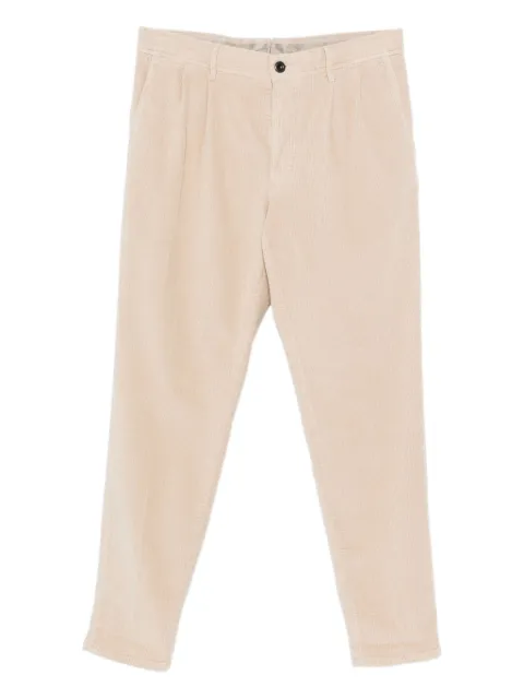 Incotex pleated corduroy trousers Neutrals 1SA1674687B