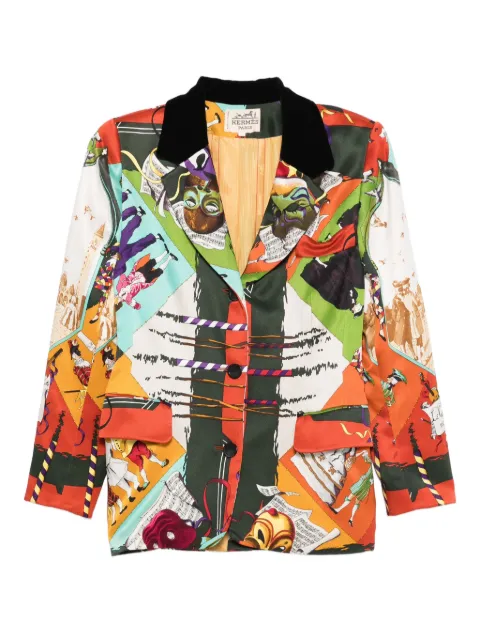 Hermès Pre-Owned 1990s silk blazer Red HE3900XB