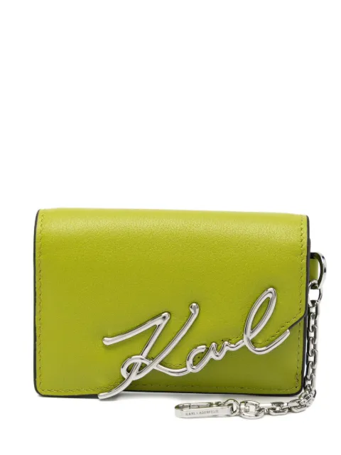 Karl Lagerfeld K/Signature card holder Green A4W320192EL