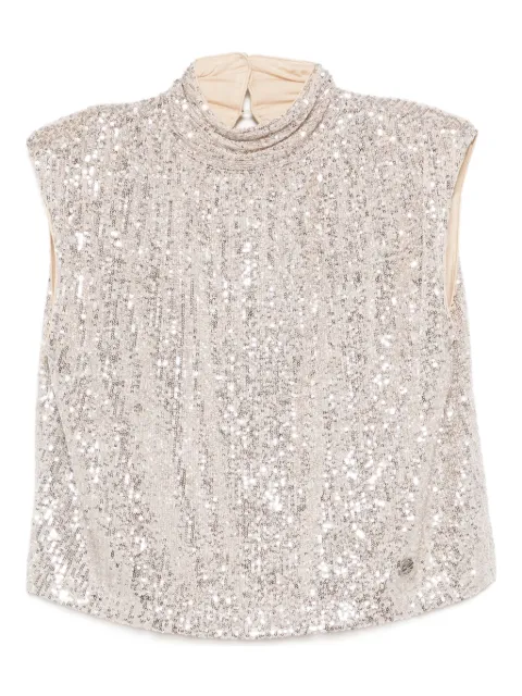 Karl Lagerfeld sequinned blouse Silver A4W17095781