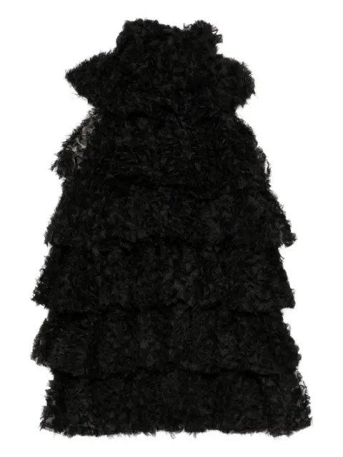 Karl Lagerfeld ruffled mesh blouse Black A4W11041999