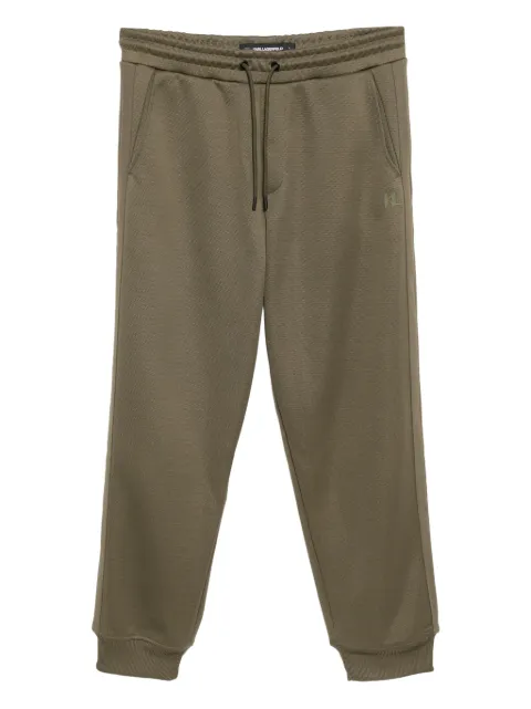 Karl Lagerfeld logo-embossed trousers Green A4M101201WK
