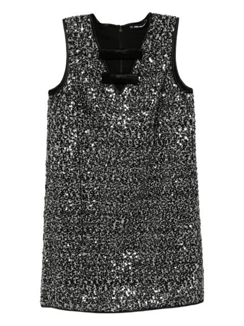Karl Lagerfeld sequin-embellished dress Black A4W130352EM