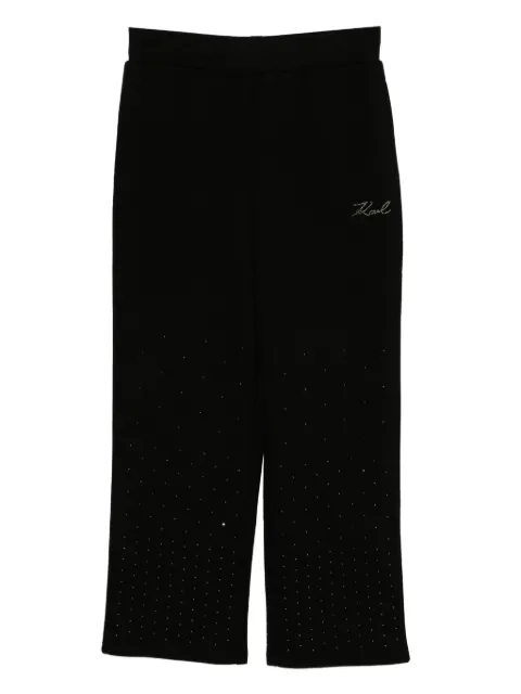 Karl Lagerfeld logo-embossed trousers Black A4W10089999