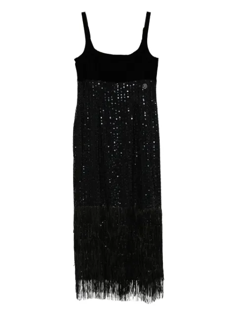 Karl Lagerfeld logo-plaque dress Black A4W13043999