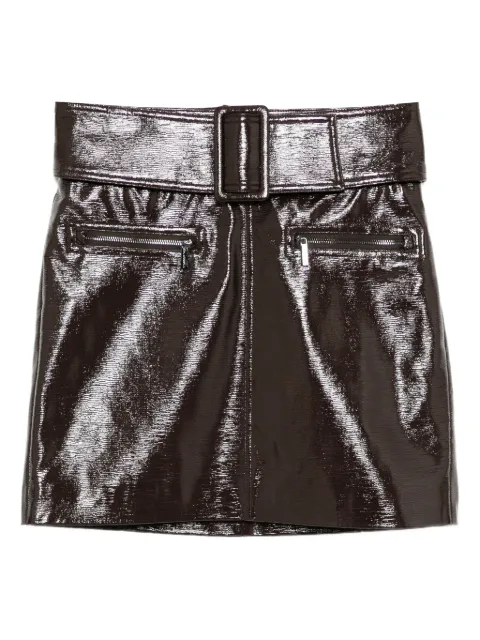 Karl Lagerfeld patent skirt Brown A4W12018201