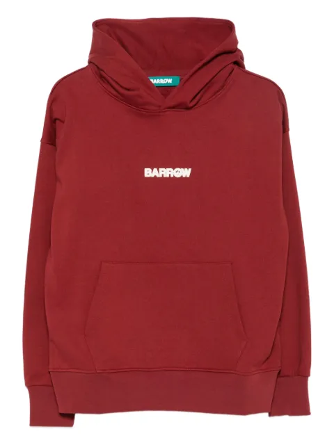 BARROW teddy-print hooded sweatshirt Red F5BWUAHS047