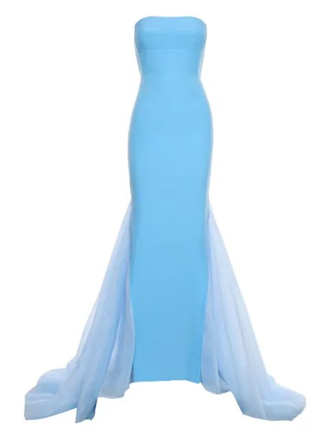 V:PM ATELIER Ariana strapless-fishtail maxi gown Blue ARIVPM