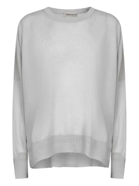 Blanca Vita crew-neck sweater Grey 4323014730045