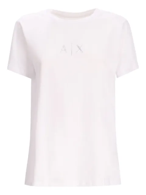 Armani Exchange logo-embroidered cotton T-shirt White XW001459AF10356