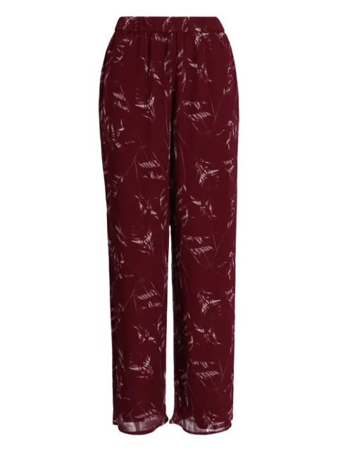 Armani Exchange foliage-print trousers Red XW001337AF12051