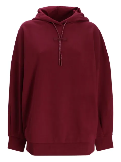Armani Exchange logo-detail drawstring hoodie Red XW000748AF16114
