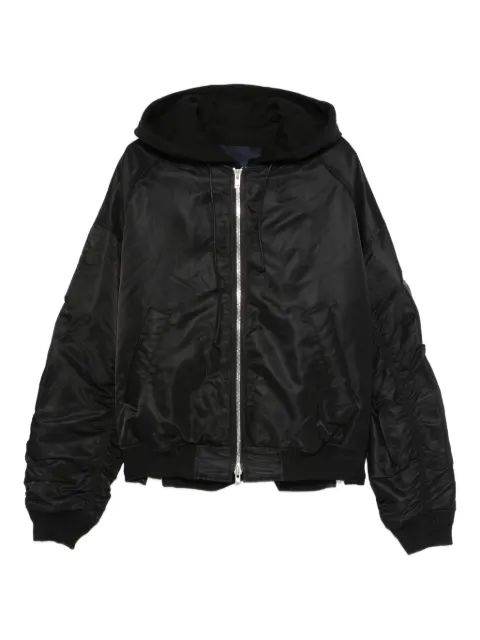Juun.J hooded bomber jacket Black JC5739P315