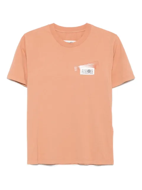 MM6 Maison Margiela tape-detail T-shirt Orange S62GD0210M20115