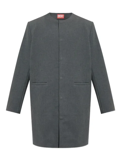 Diesel collarless single-breasted coat Grey A210730WFCZ