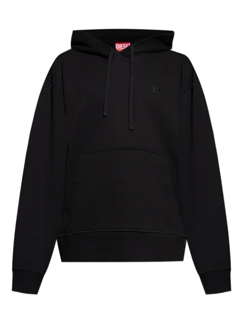 Diesel logo-embroidered hooded sweatshirt Black A207910KHAR