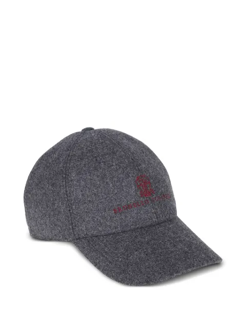 Brunello Cucinelli embroidered wool cap Grey M038P9850CVS87