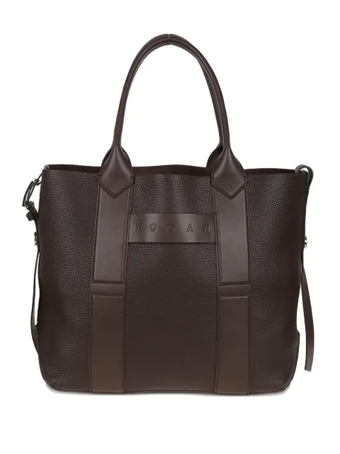 Hogan leather panelled shoulder bag Brown KBW01OA0300UH9