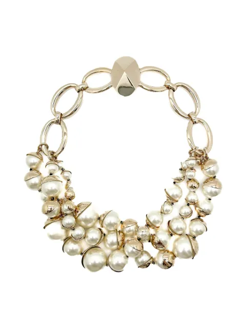 Christian Dior Pre-Owned 2010 Mise en Dior triple pearl necklace Gold DIORTRIPLEPRLNKL