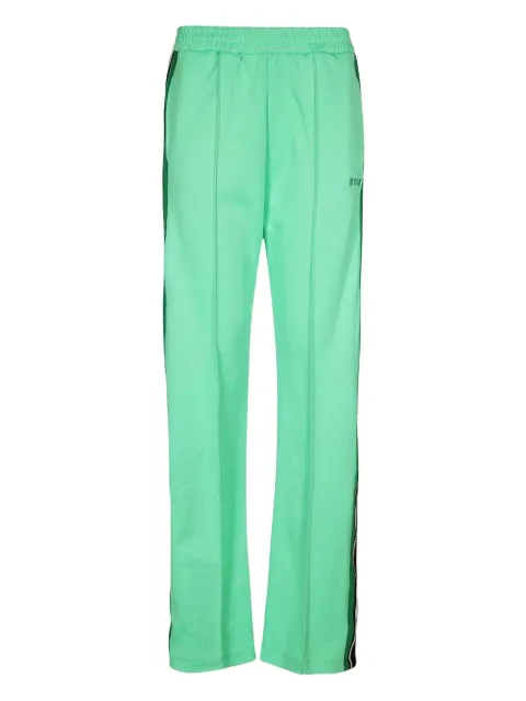 MSGM elasticated-waistband striped track pants Green 3441MDP64237123