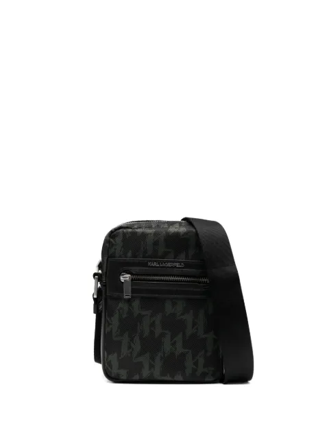 Karl Lagerfeld monogram messenger bag Black A4M302022FB