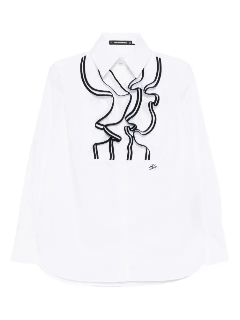 Karl Lagerfeld logo-embroidered shirt White A4W11015100